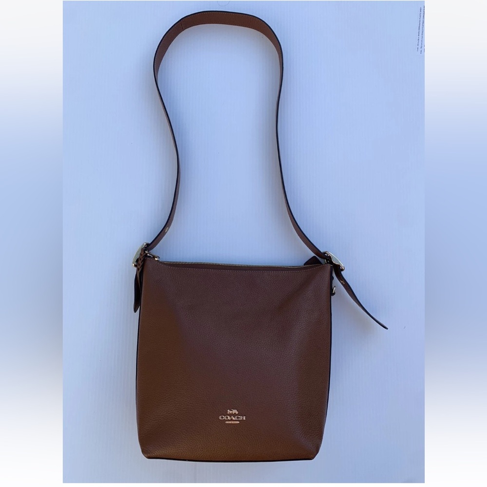 Coach Brown Pebbled Leather Crossbody Bag